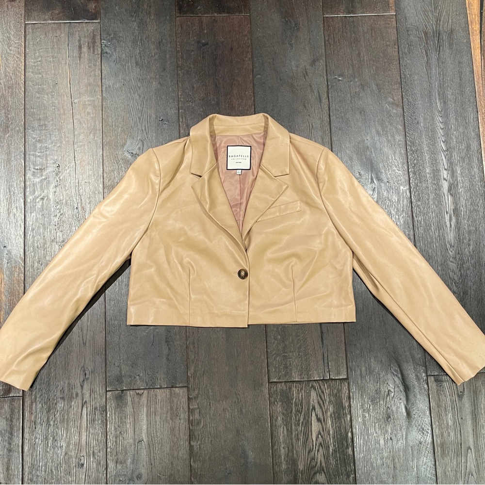 Bagatelle Light Brown Cropped Blazer